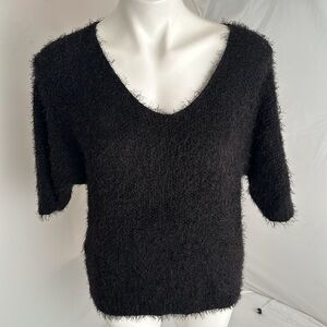 Brand Bazaar black three quarter sleeve v-neck sweater